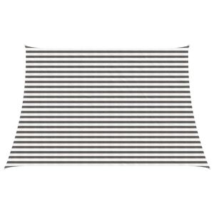 vidaXL Senčna platna 4 / 5 x 3 m HDPE Pravokotna Svetlo siva in bela.