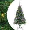 vidaXL Umestno božično drevo Zelena 120 cm PVC, jeklo in plastika
