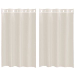 vidaXL Voile zavese z vponkami 2 kosa kremna 140x175 cm