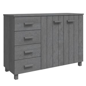vidaXL Komoda HAMAR temno siva 113x40x80 cm trdna borovina