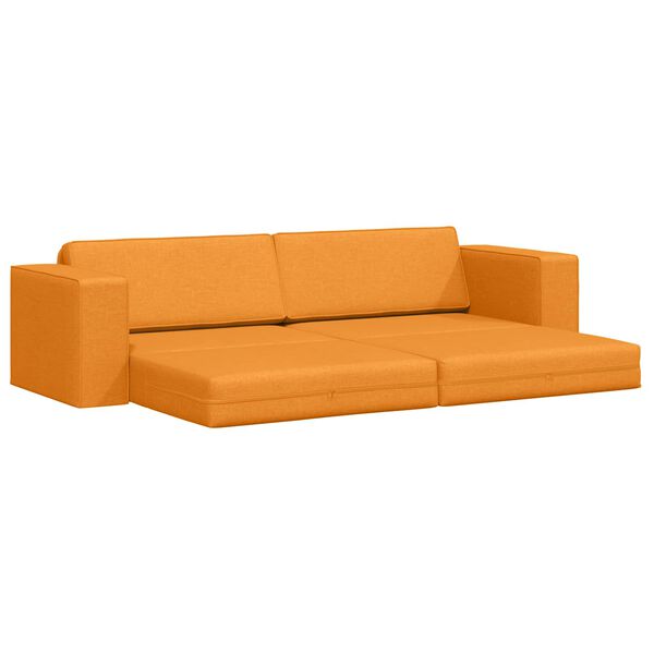 vidaXL Sofa postelja 200cm Temno rumena blago