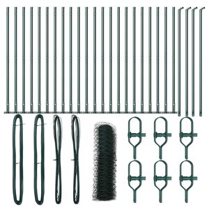 vidaXL Steber ograje. Zelena