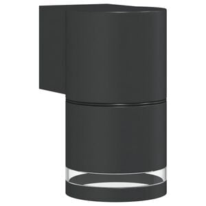 vidaXL Zunanja stenska svetilka črna tlačno lit aluminij