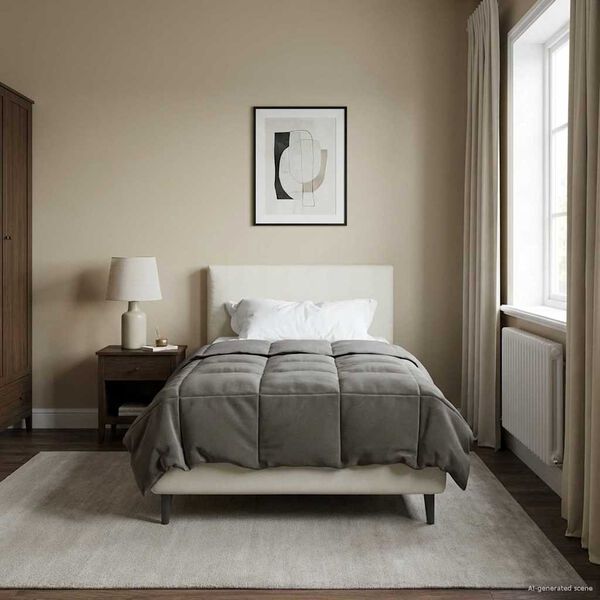 vidaXL Poletna odeja &Scaron;onerisan Svetlo siva 140 x 220 cm Mikrovlakna