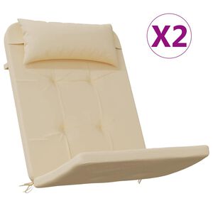 vidaXL Blazine za stole Adirondack 2 kosa bež oxford tkanina