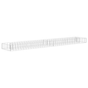 vidaXL Visoka greda gabion pocinkano jeklo 180x30x10 cm