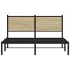 vidaXL Kovinski posteljni okvir brez vzmetnice sonoma hrast 140x190 cm