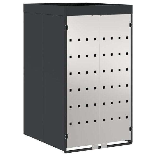 vidaXL Shranjevanje ko&scaron;a z rastlinskim krovom za 240L ko&scaron; Antracit