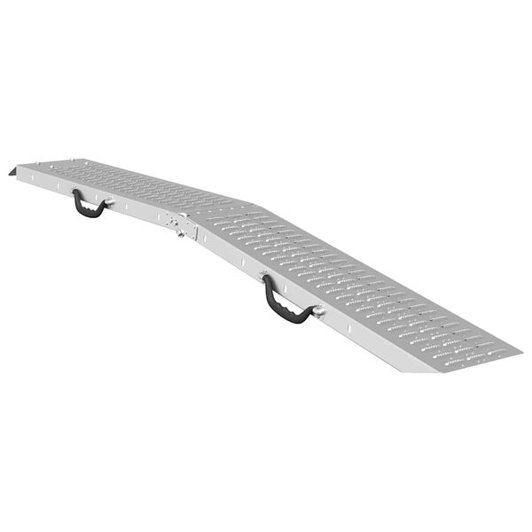 vidaXL Zložljiva Ramp 200kg na rampo srebrna 186 x 23 x 4,5 cm