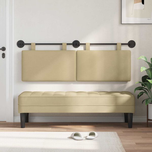 vidaXL Visoki naslon za glavo Svetlo zelena siva 150 x 55 x 5 cm