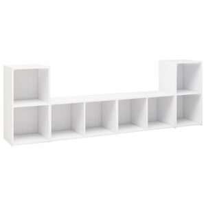 vidaXL TV omarice 4 kosi bele 72x35x36,5 cm iverna plo&scaron;ča