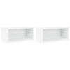 vidaXL Polica za shranjevanje CD-jev 2 kos Bela 40 x 17 x 17 cm