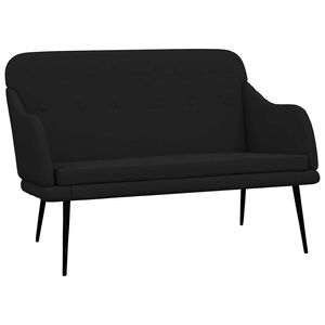 vidaXL Klop črna 110x76x80 cm blago