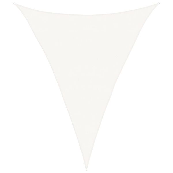 vidaXL Senčno jadro 160 g/m&sup2; belo 5x7x7 m HDPE