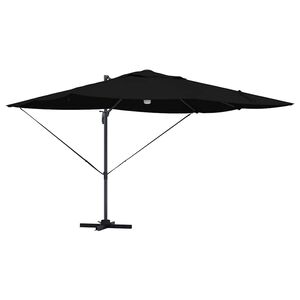 vidaXL Senčnik Črna 351 x 250 x 253 cm Poliester in aluminij