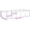 vidaXL Planter Rusty 200x80x40 cm Vremensko odporno jeklo