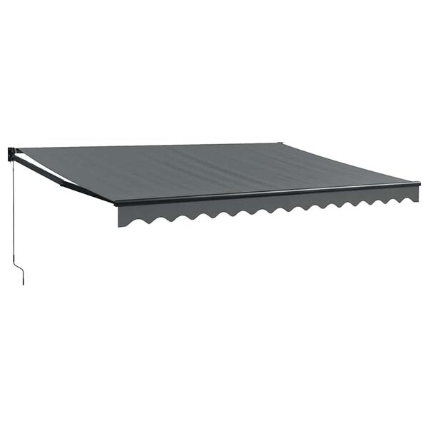 vidaXL Zložljiva tenda antracitna 4x3 m blago in aluminij