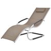 vidaXL Ležalnik z vzglavnikom aluminij in tekstil taupe