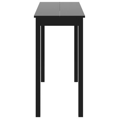vidaXL Barska miza MDF črna 115x55x107 cm