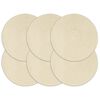 vidaXL Pogrinjki 6 kosov naravni 38 cm okrogli iz bombaža
