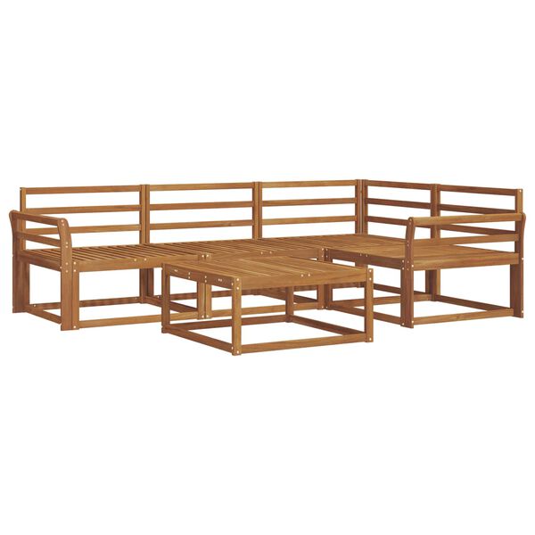 vidaXL Zunanja garnitura za sedenje 5 pcs Naravna Masiven les akacije