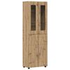 vidaXL Visok predalnik FLORIN 60 x 35 x 182 cm Umetni hrast