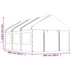 vidaXL Paviljon s streho bel 6,69x4,08x3,22 m polietilen