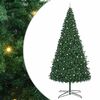 vidaXL Božično drevo z dekorativnimi lučmi Zelena 400 cm PVC