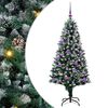 vidaXL Umestno božično drevo Zelena 150 cm PVC, jeklo in plastika