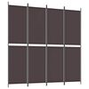 vidaXL Paravan 4-delni rjav 200x200 cm blago