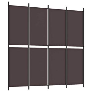 vidaXL Paravan 4-delni rjav 200x200 cm blago