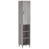 vidaXL Visoka omara siva sonoma 34,5x34x180 cm inženirski les