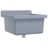 vidaXL Stenski umivalnik siv 40x40x24 cm smola