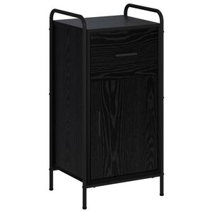 vidaXL Strani &scaron;al Črni hrast 97 x 33 x 81 cm Inženirski les