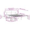 vidaXL Posteljni okvir brez vzmetnice 140x190 cm trdna borovina