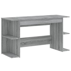 vidaXL Pisalna miza siva sonoma 140x50x75 cm inženirski les