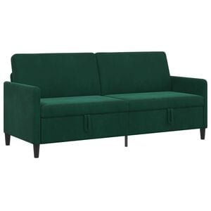 vidaXL Sofa s shrambo Temno zelena 192 x 78 x 87 cm Poliester