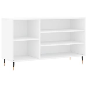 vidaXL Omarica za čevlje visok sijaj bela 102x36x60 cm inženirski les