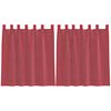 vidaXL Voile zavese z zankami 2 kosa vinsko rdeče 140x140 cm