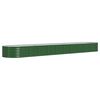 vidaXL Visoka greda iz cinkanega jekla 440x80x36 cm zelena