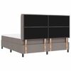 vidaXL LED Box Spring Postelja z vzmetnico Taupe 180 x 200 cm blago