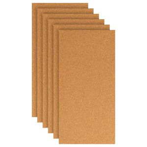 vidaXL Plo&scaron;ča iz plute 6 pcs 100 x 50 x 1 cm Pluta Rjava