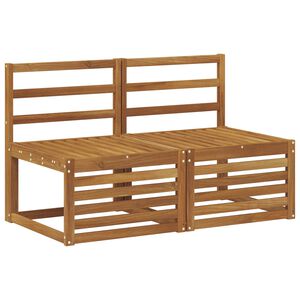 vidaXL 2 Kos Srednji zunanji kavč Masiven les akacije Naravna