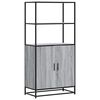 vidaXL Visoka omara siva sonoma 68x35x139 cm inženirski les in kovina