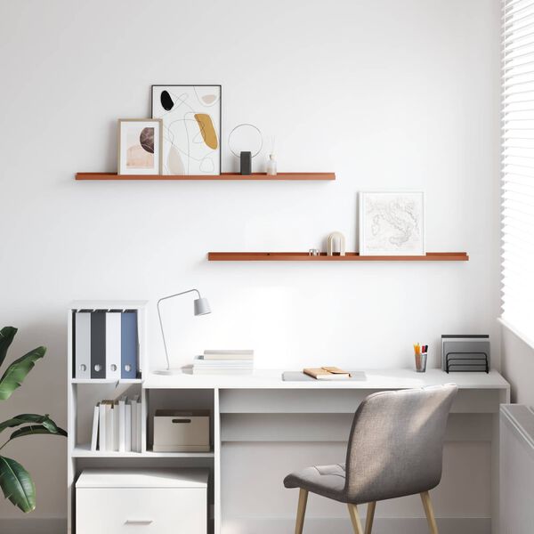 vidaXL Stenska polica 2 pcs Rdeča 115 x 9 x 3 cm Konstruiran les