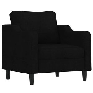 vidaXL Fotelj črn 60 cm blago