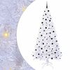 vidaXL Umestno božično drevo med 300 LED Bela 240 cm PVC in jeklo