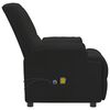vidaXL Masažni stol s funkcijo vstajanja črno umetno semiš usnje