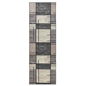 vidaXL Preproga runner LESAKA Rjava 50 x 100 cm Diamantni žamet