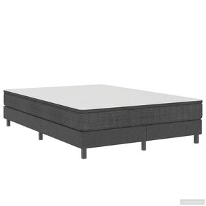 vidaXL Posteljni okvir boxspring sivo blago 140x200 cm